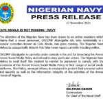 “Comedian Cute Abiola is not missing, he is in our custody for breaching the Armed Forces Social Media Policy” – Nigerian Navy