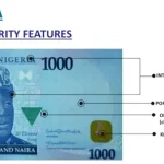 CBN released details and positions of the security features in the new naira notes