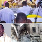 Photos from the funeral of reverend father burnt to death in Niger state